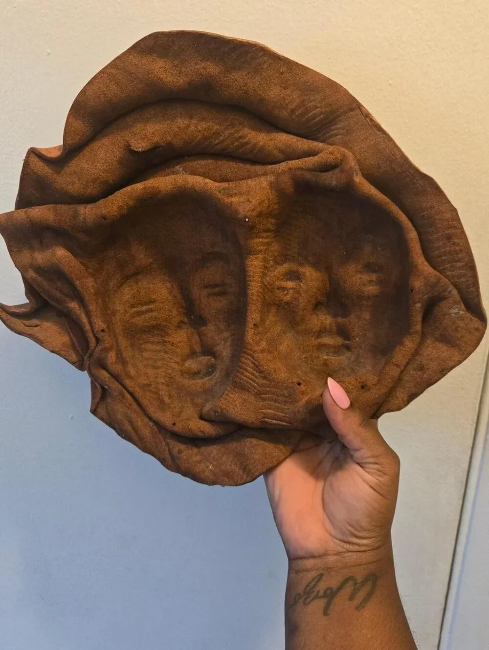 Beautiful handcrafted leather wall art
